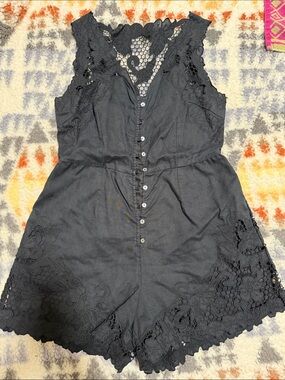 Zimmermann Black Lace-Embroidered Top